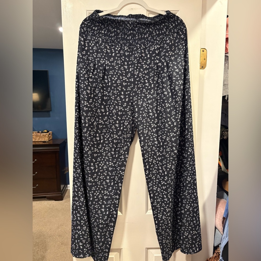 Floral Wide Leg Women's Pants